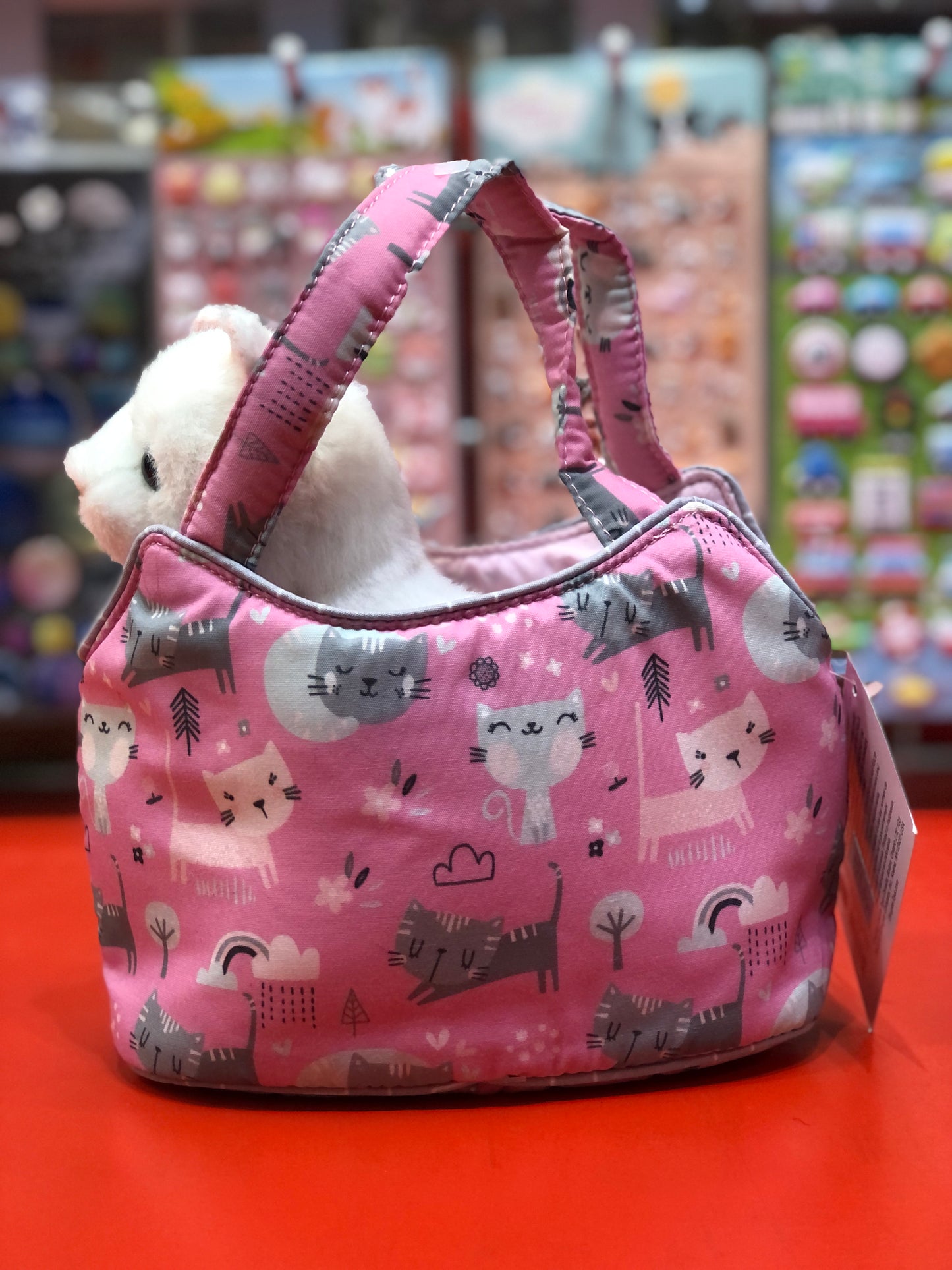 Douglas Purr-fect Pals Sassy Sak with White Cat Plush 6"