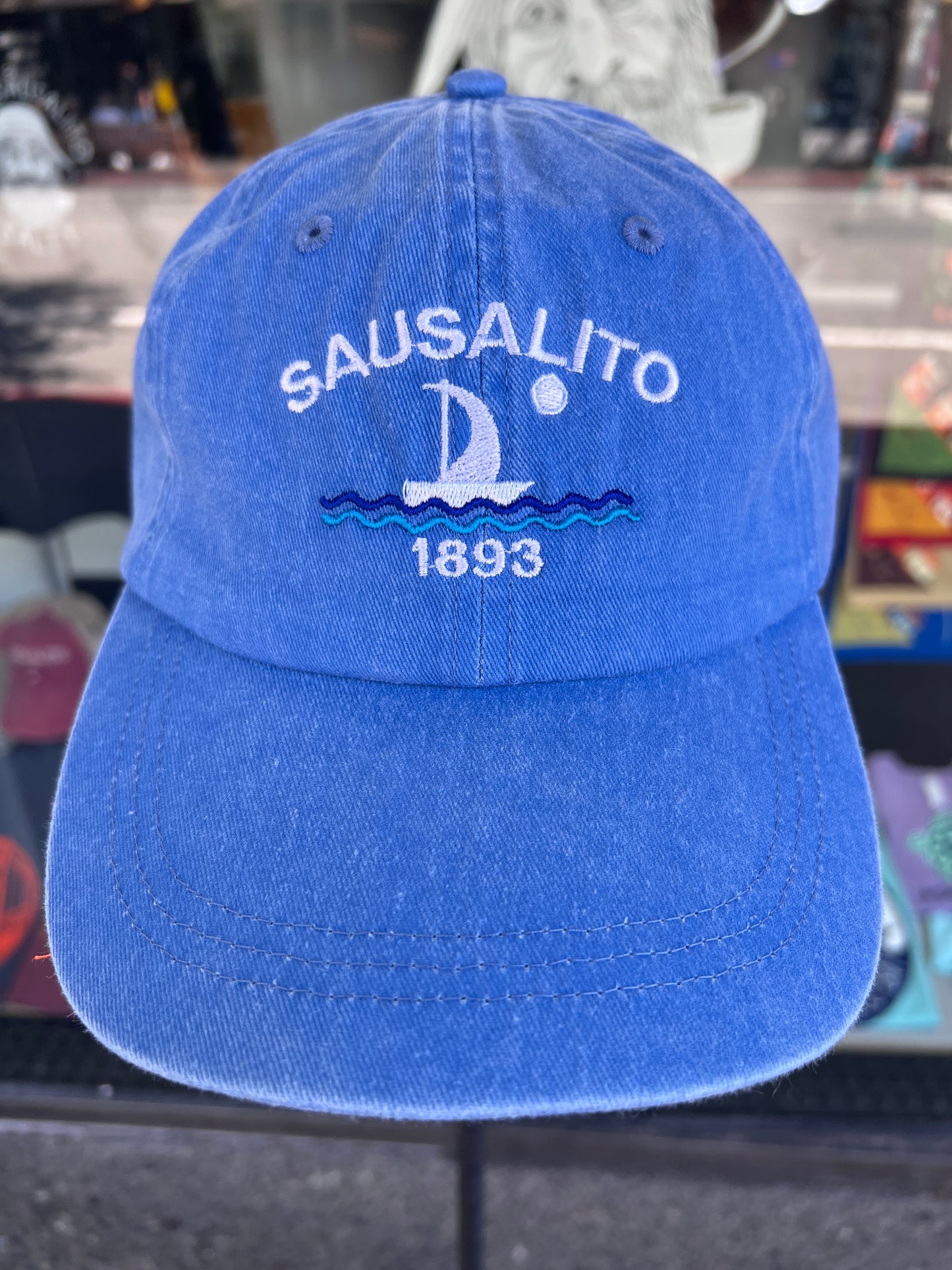 Sausalito Full Moon Sail 1893 Over Washed 100% Cotton Cap