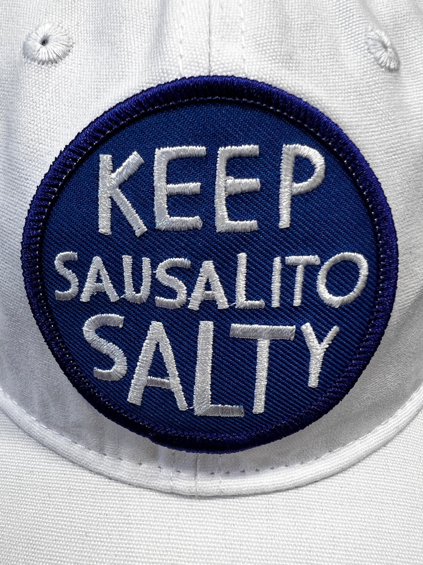 Keep Sausalito Salty White Unstructured 100% Cotton Twill Cap