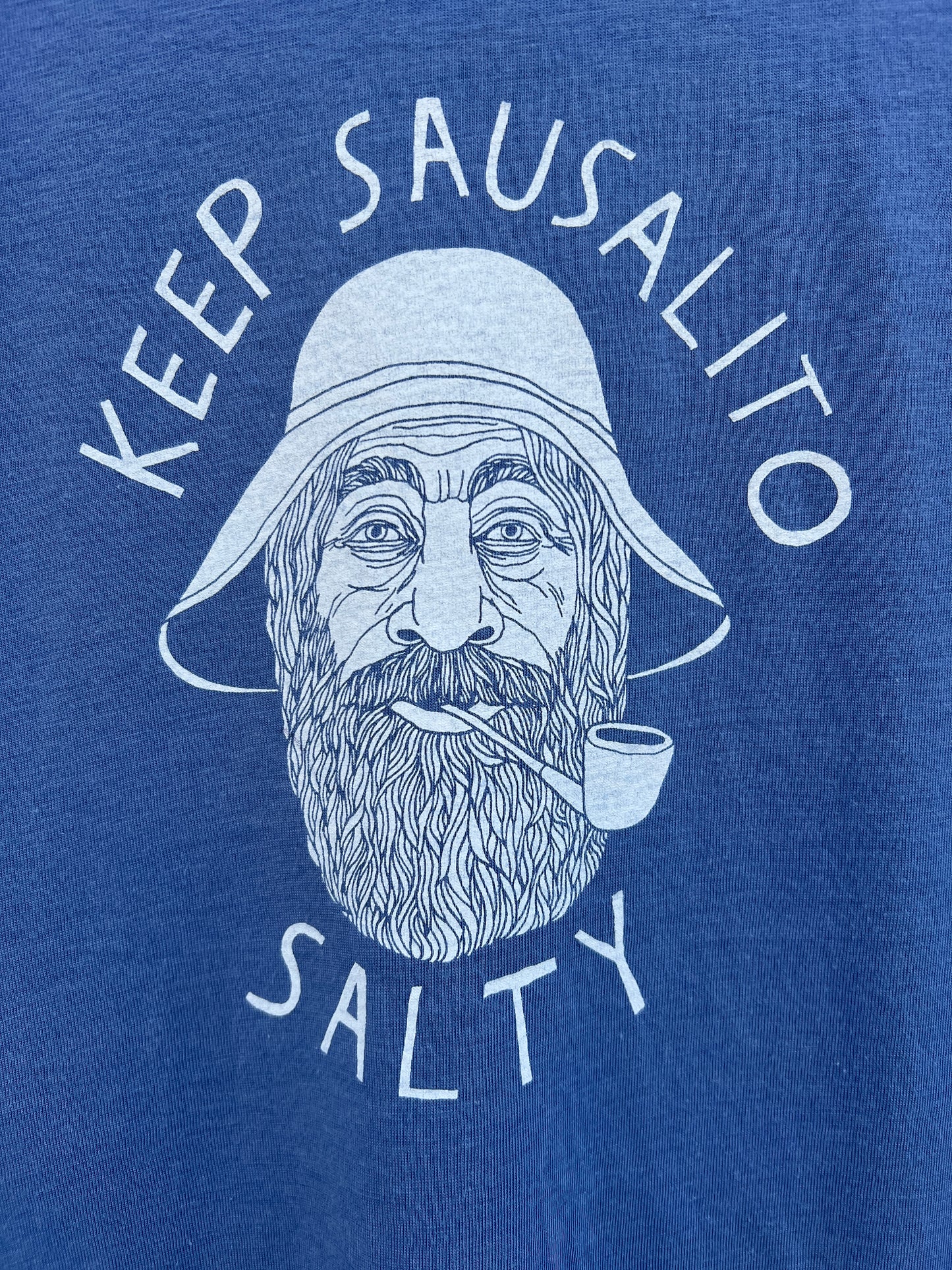 Blue Keep Sausalito Salty Unisex T Shirt
