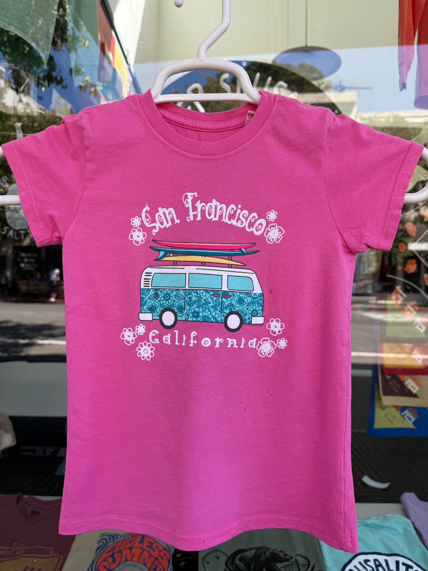 San Francisco Ditsy Breeze Surfer Van Girls' Short Sleeve T Shirt