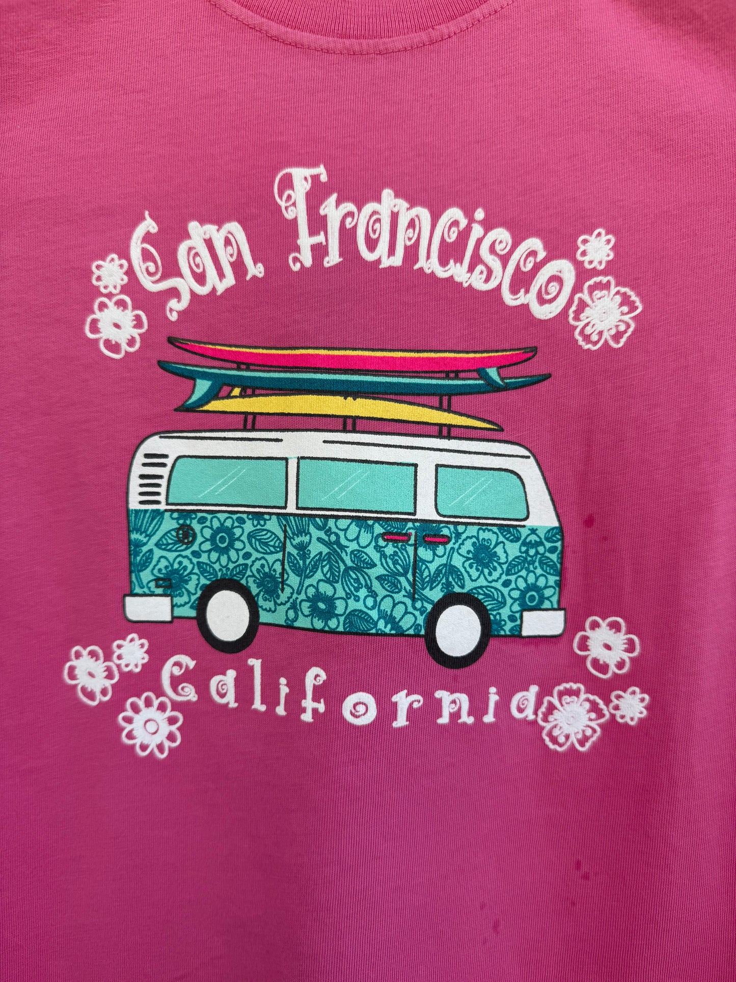San Francisco Ditsy Breeze Surfer Van Girls' Short Sleeve T Shirt