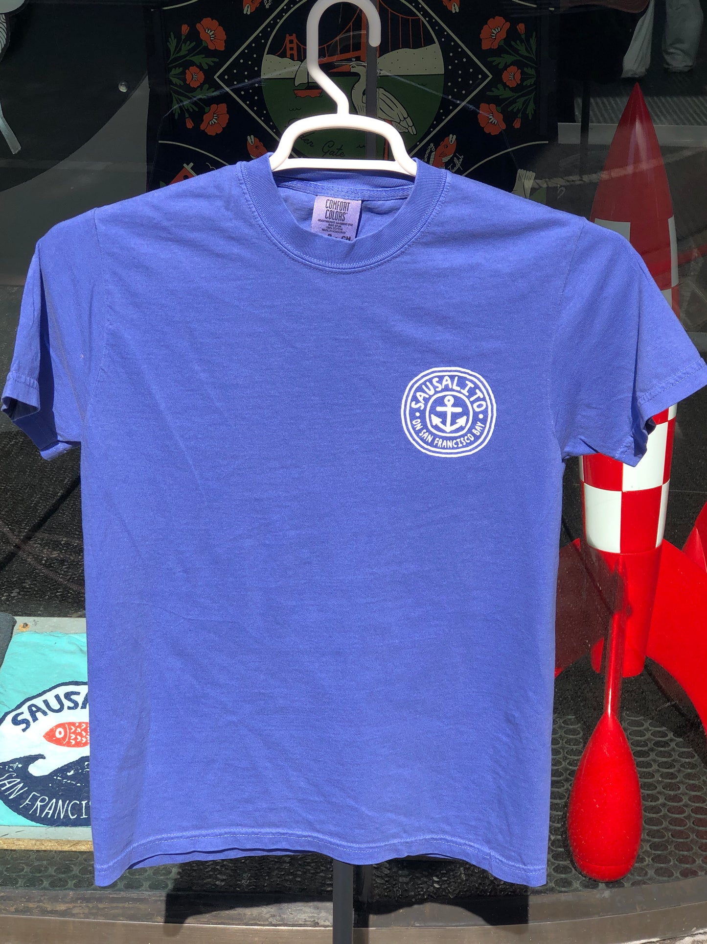 Sausalito On San Francisco Bay Bright Anchor Unisex Short Sleeve T Shirt