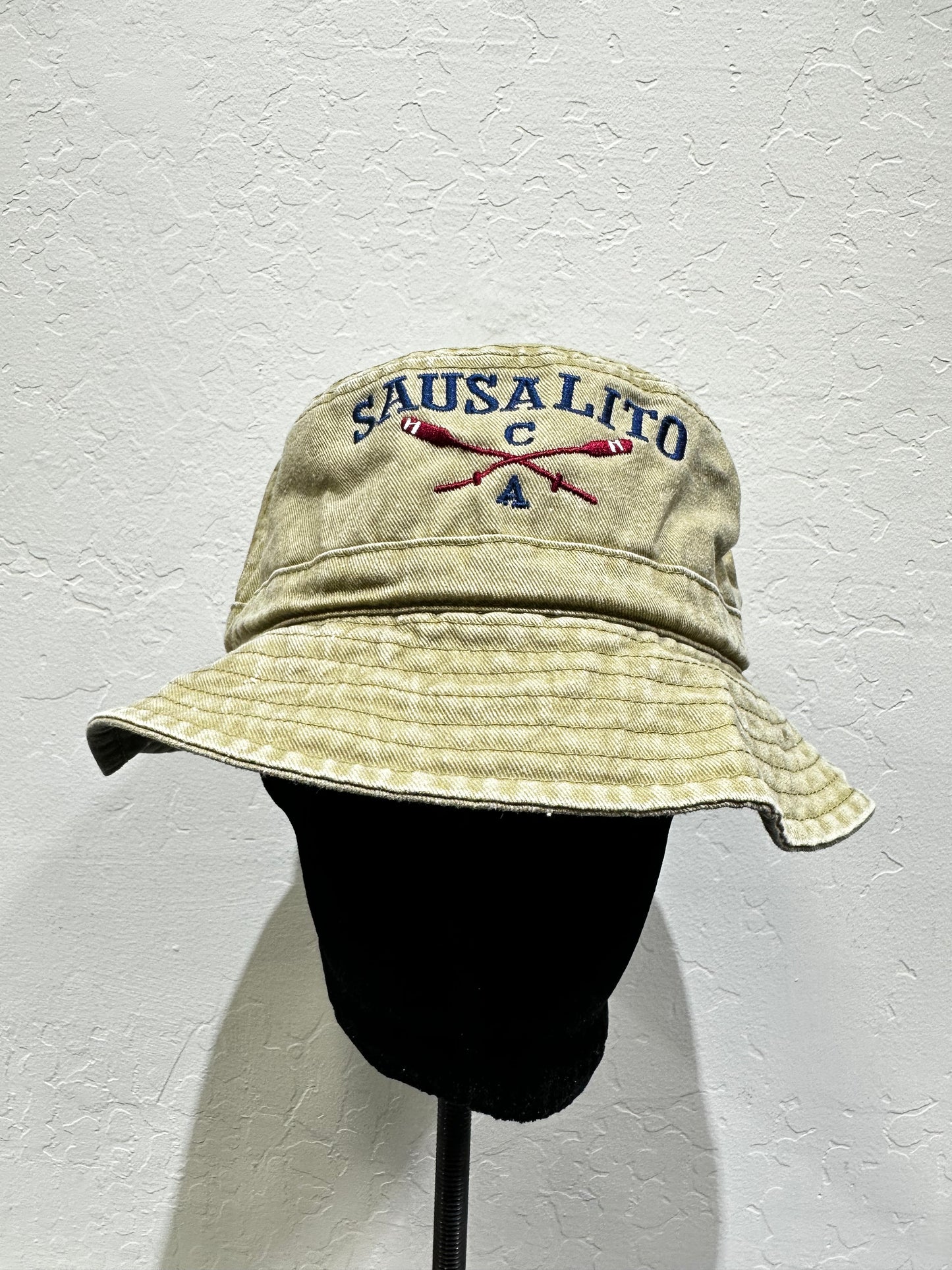 Sausalito Crossed Oars Over Washed 100% Cotton Bucket Hat
