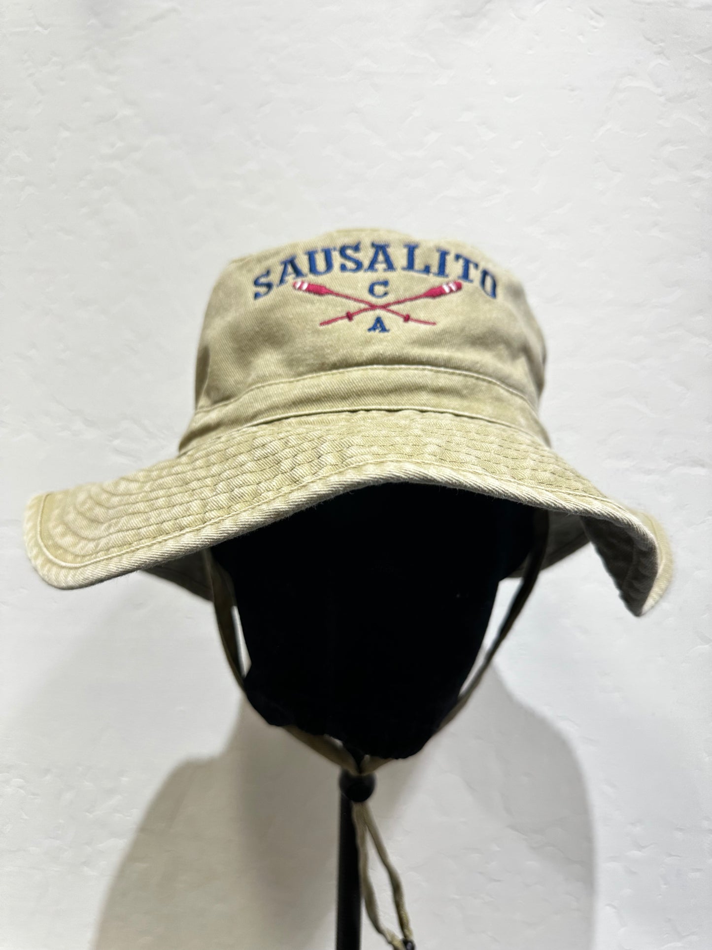 Sausalito Crossed Oars Over Washed 100% Cotton Bucket Hat