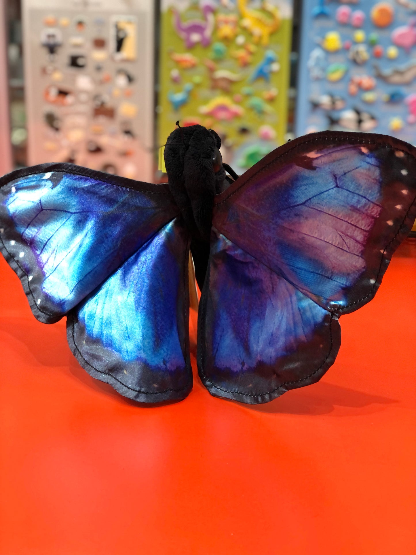 Folkmanis Blauer Morpho-Schmetterling Handpuppe 24 cm