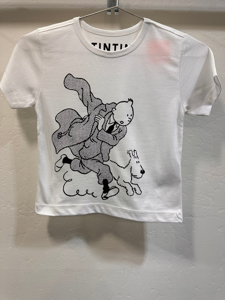 Tintin and Snowy in a Hurry Kid's T Shirt