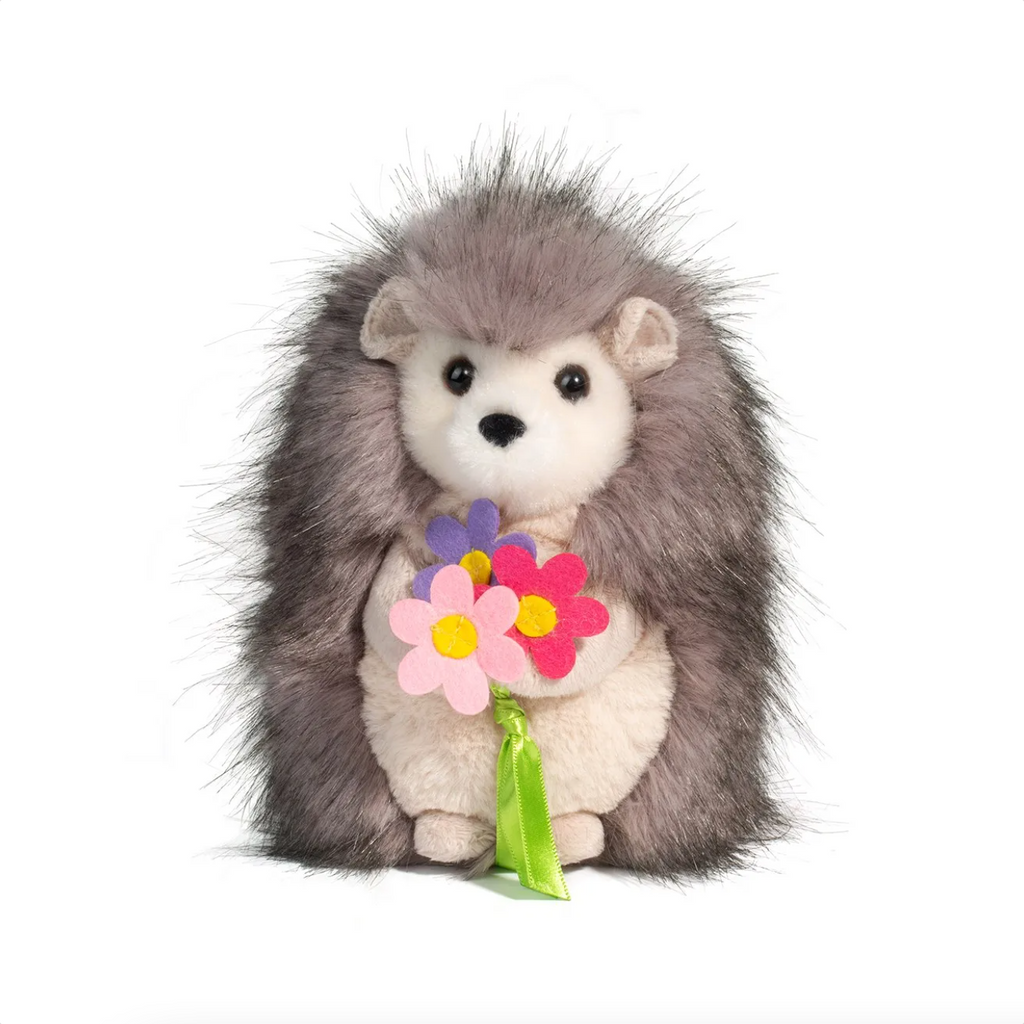 Douglas Sally Hedgehog with Flowers Plush 6"