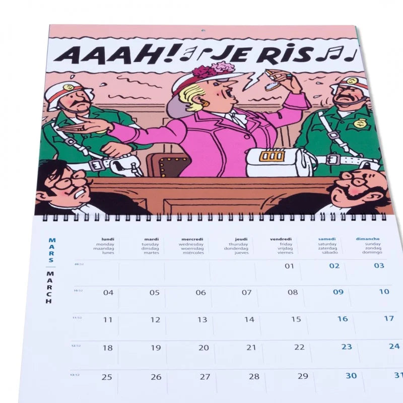 Tintin 2024 Wall Calendar 30cm x 30cm Ref. 24463