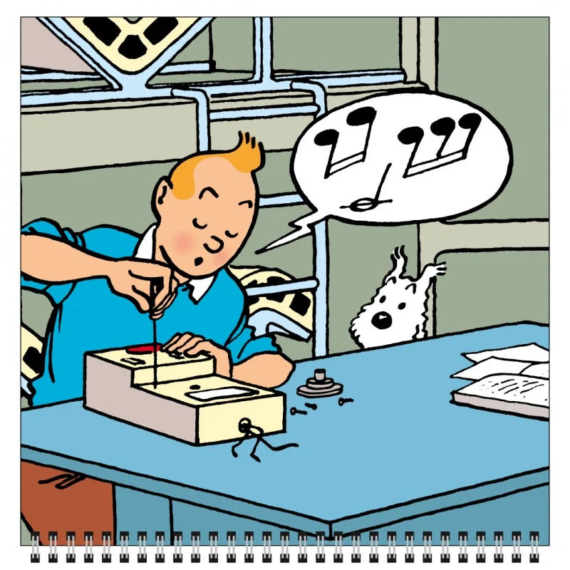 Tintin 2024 Wall Calendar 30cm x 30cm Ref. 24463