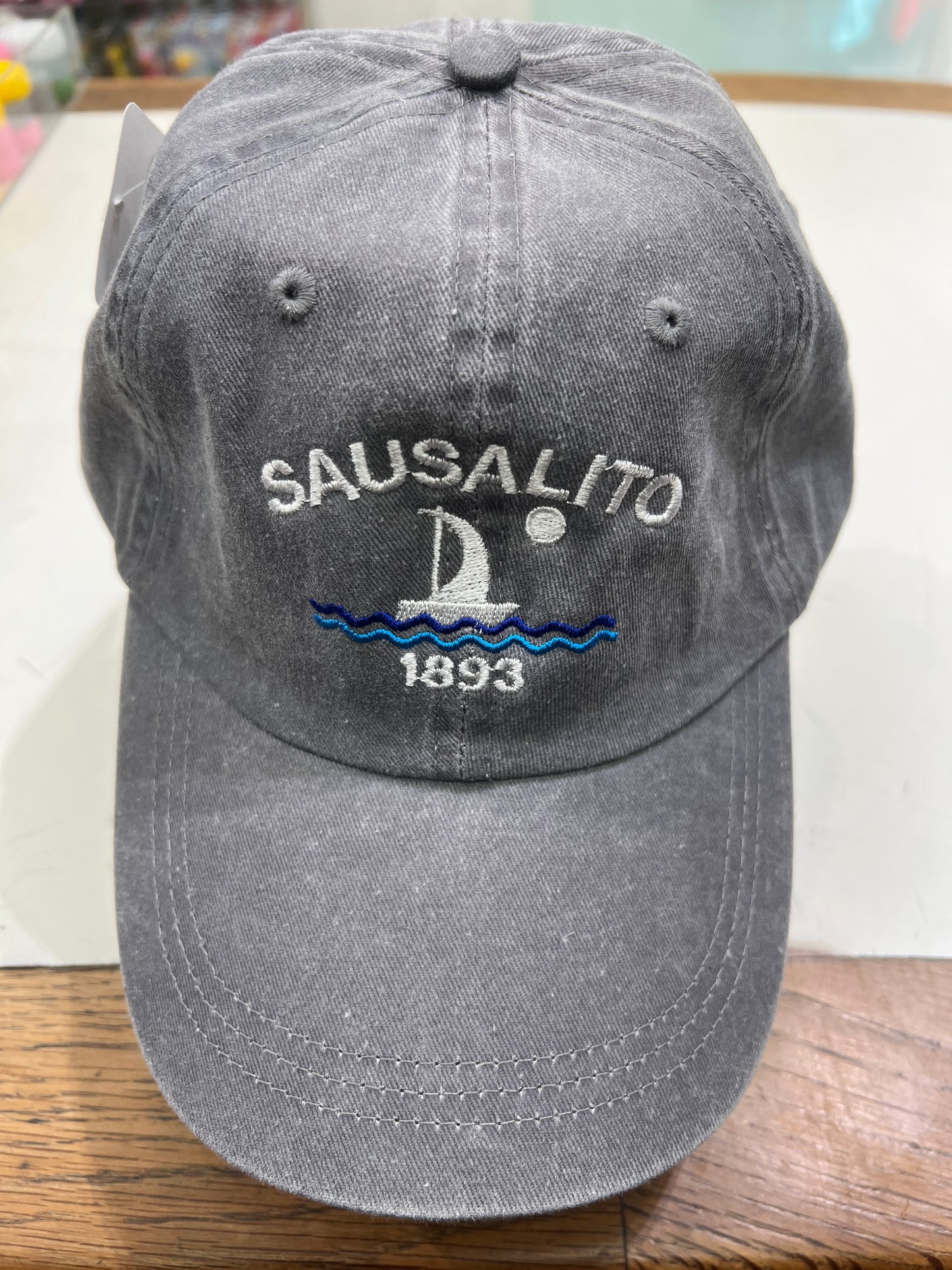 Sausalito Full Moon Sail 1893 Over Washed 100% Cotton Cap