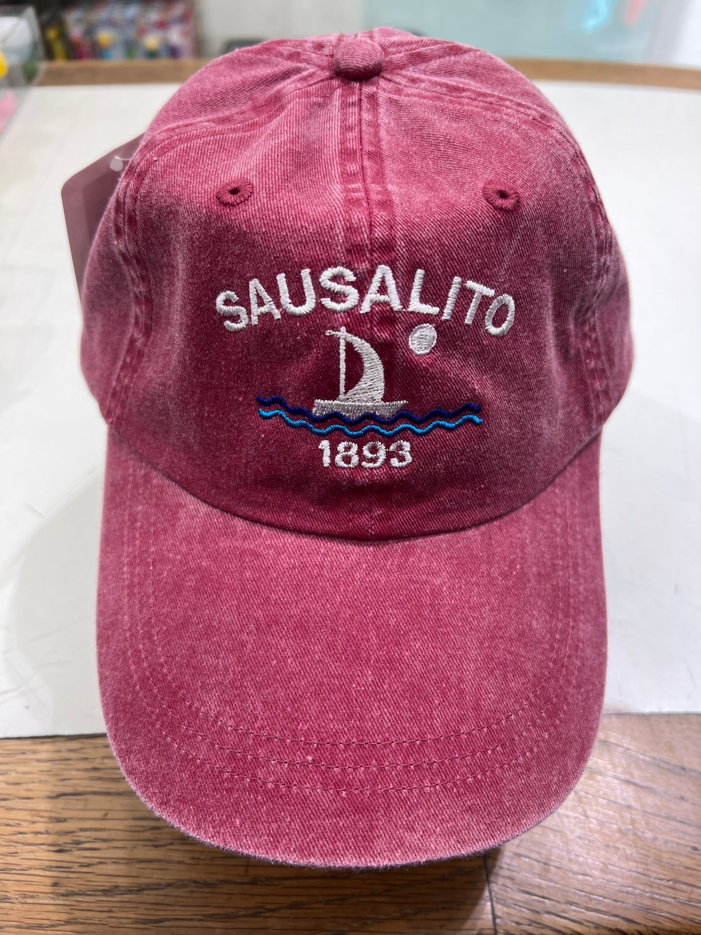 Sausalito Full Moon Sail 1893 Over Washed 100% Cotton Cap