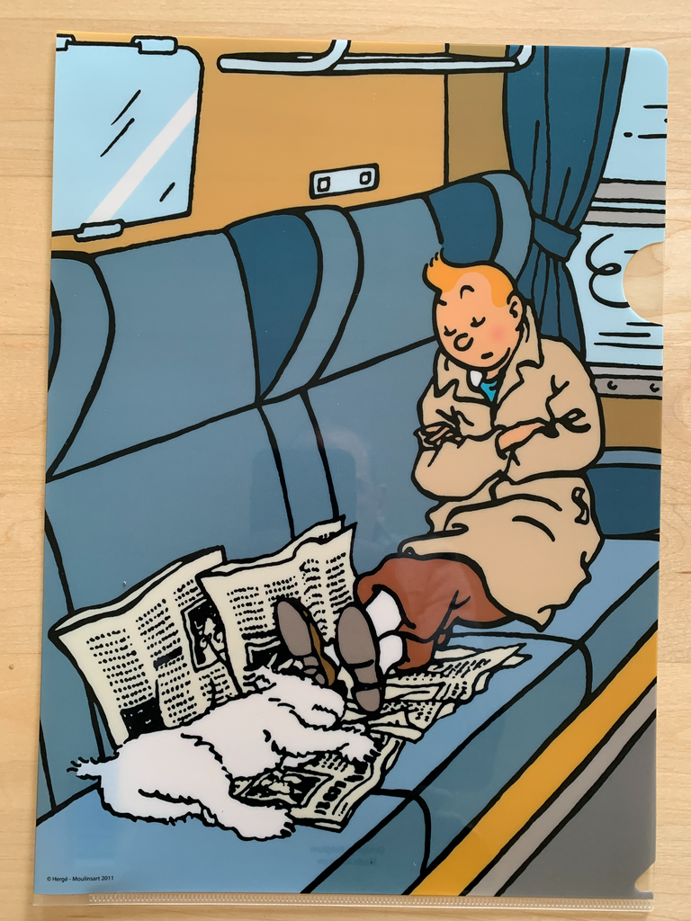 Sleeping Tintin and Snowy A4 File Folder Ref. 15142