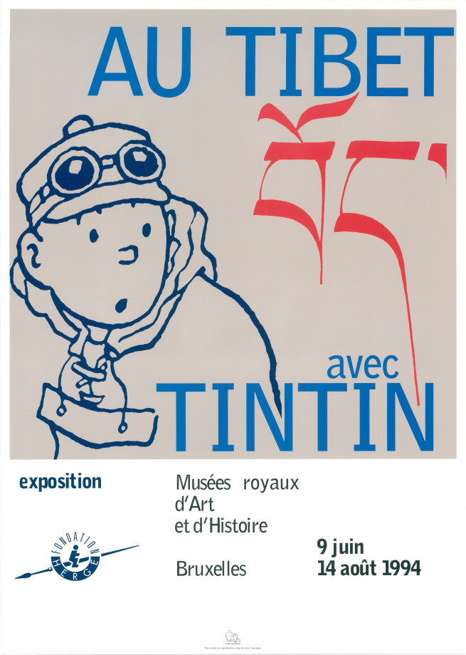 Au Tibet Avec Tintin Poster