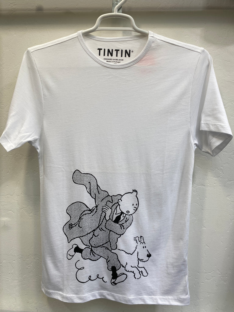 Tintin and Snowy in a Hurry Unisex T Shirt