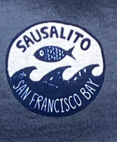 Fish Wave Sausalito Unisex Short Sleeve T Shirt