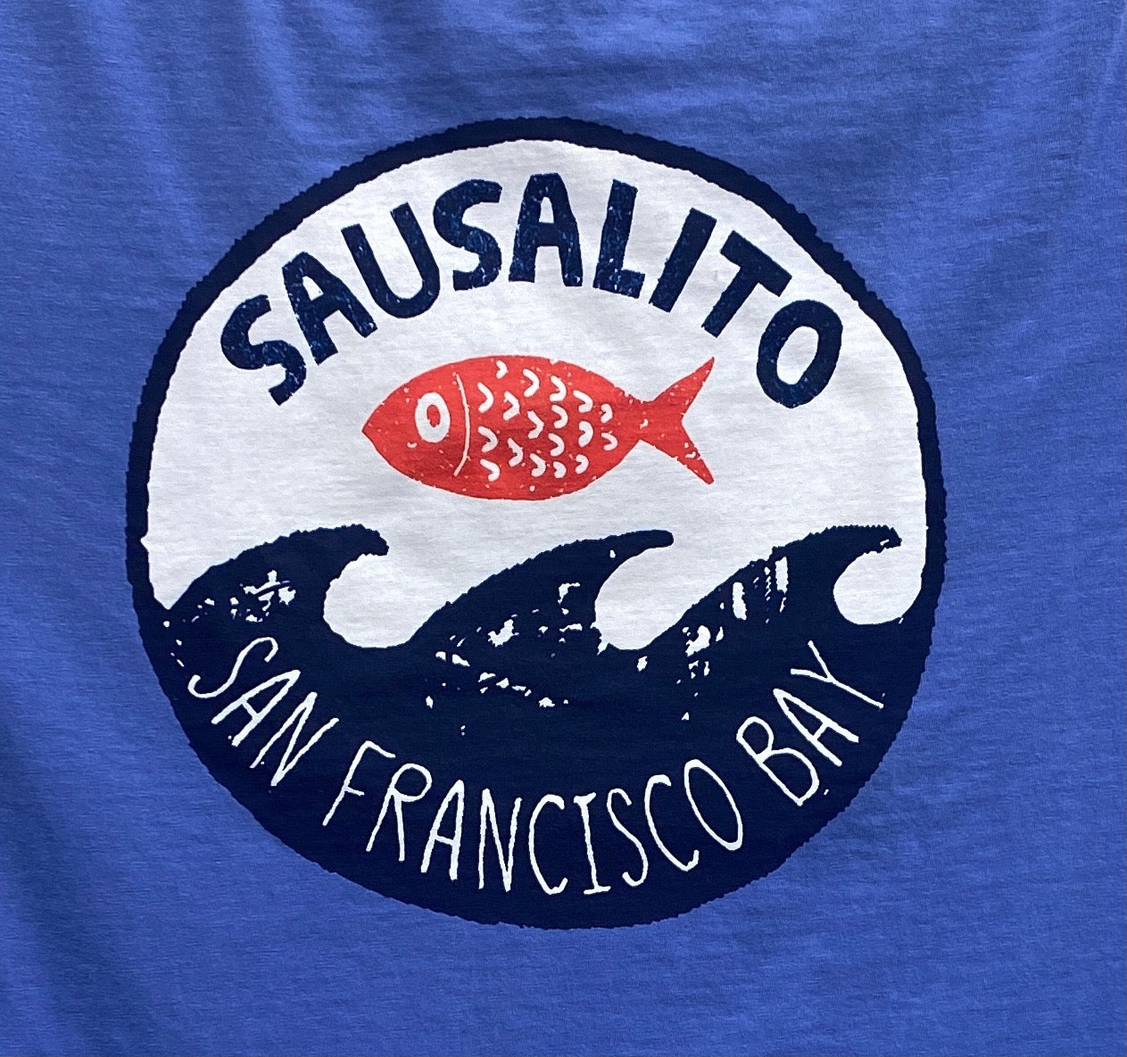 Fish Wave Sausalito Unisex Short Sleeve T Shirt