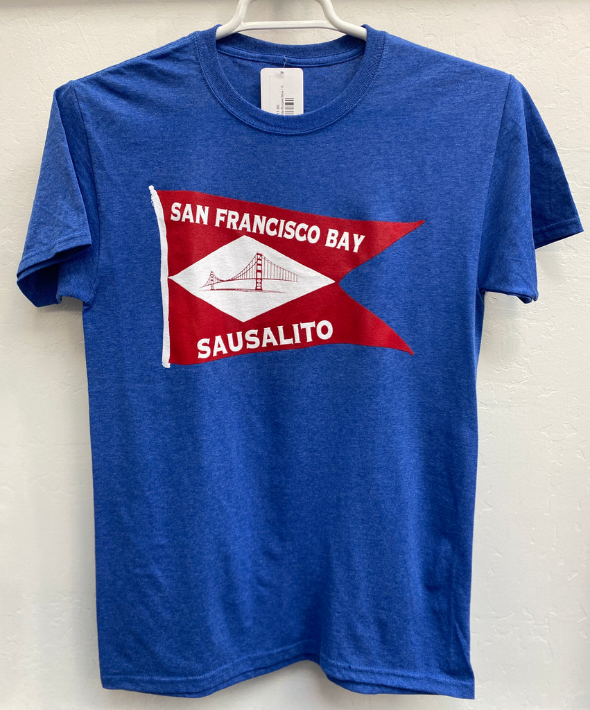 Sausalito SF Bay Burgee T Shirt Blue