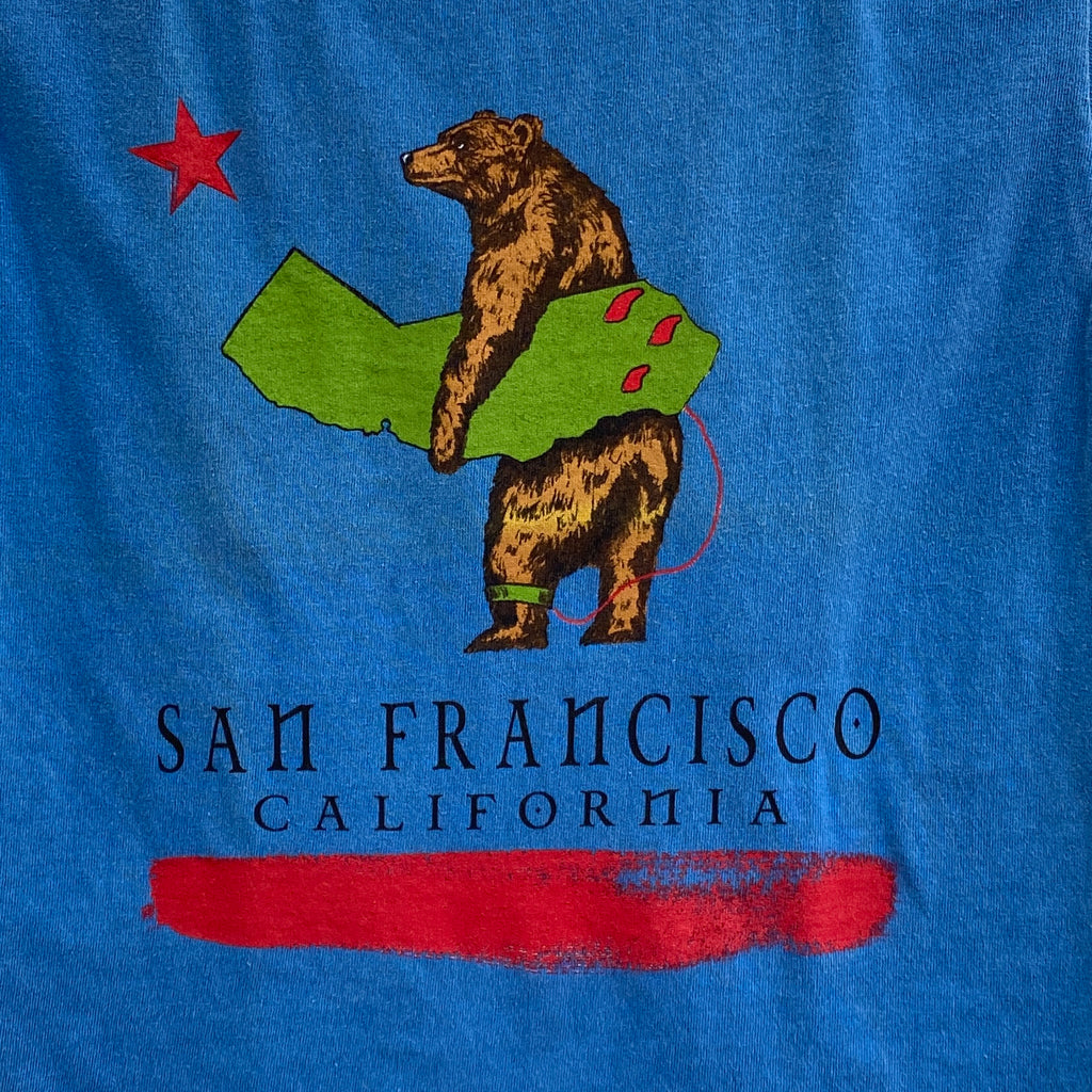 San Francisco California Surfer Bear Kids' Short Sleeve T Shirt
