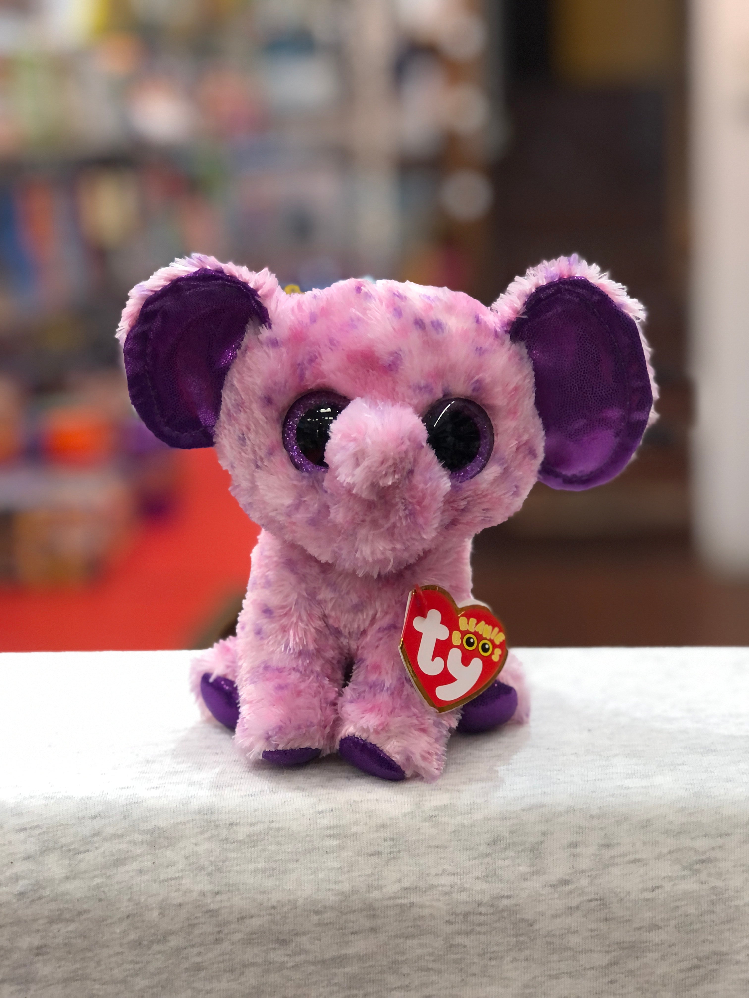 Ty Beanie Boo Eva Pink Speckled Elephant Plush 6