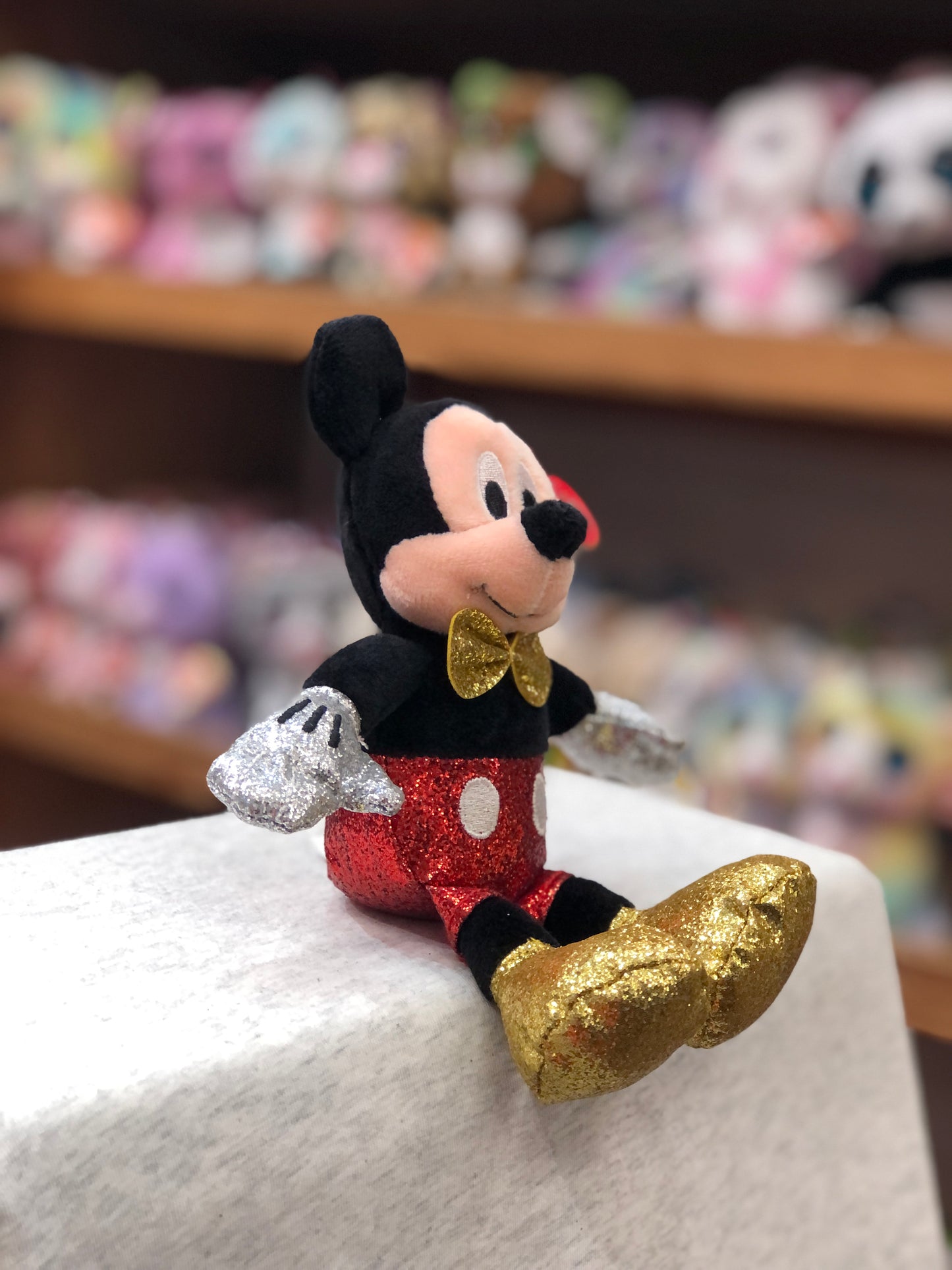 Ty Mickey Mouse Red Sparkle Plush 8"