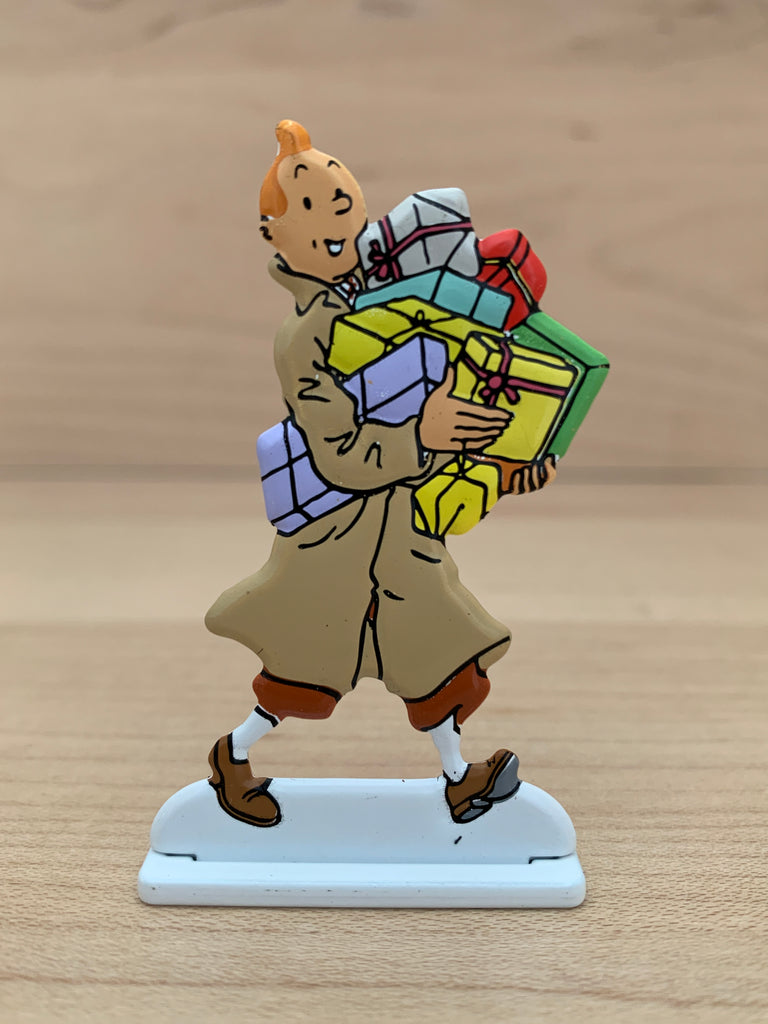 Tintin Christmas Metal Relief Figure 2002