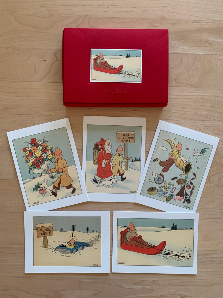 Tintin Christmas Card Box Set