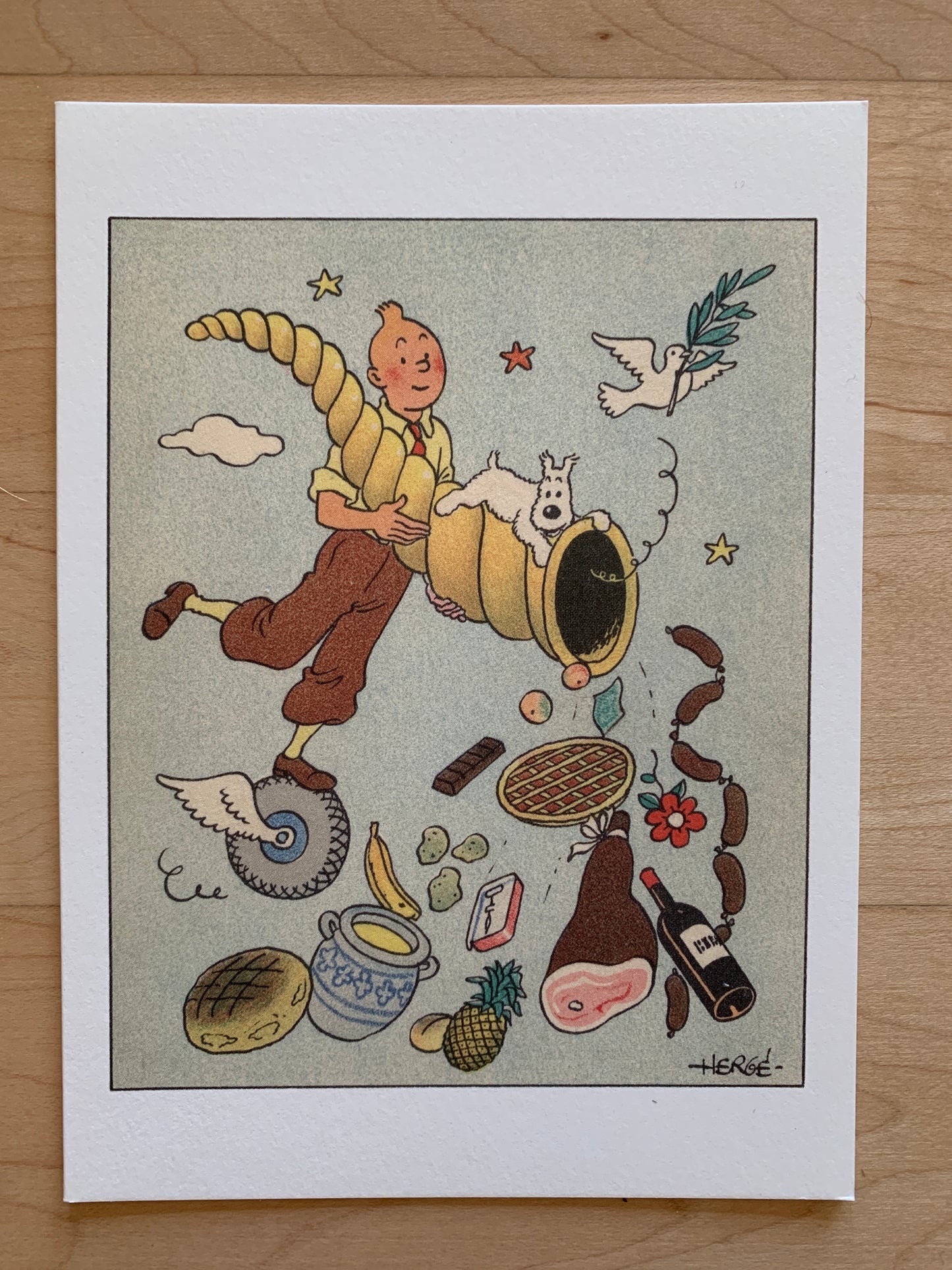 Tintin Christmas Card Box Set Red. 31315