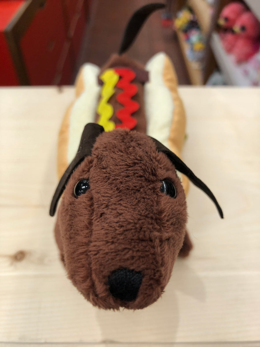 Folkmanis Hot Dog Finger Puppet 8" Sausalito Ferry Co