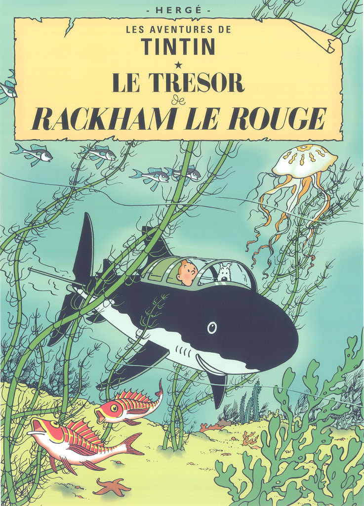 Tintin Postcard: Le Tresor de Rackham Le Rouge (Red Rackham's Treasure) Ref. 30080