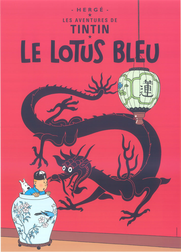 Tintin Postcard: Le Lotus Bleu (The Blue Lotus)