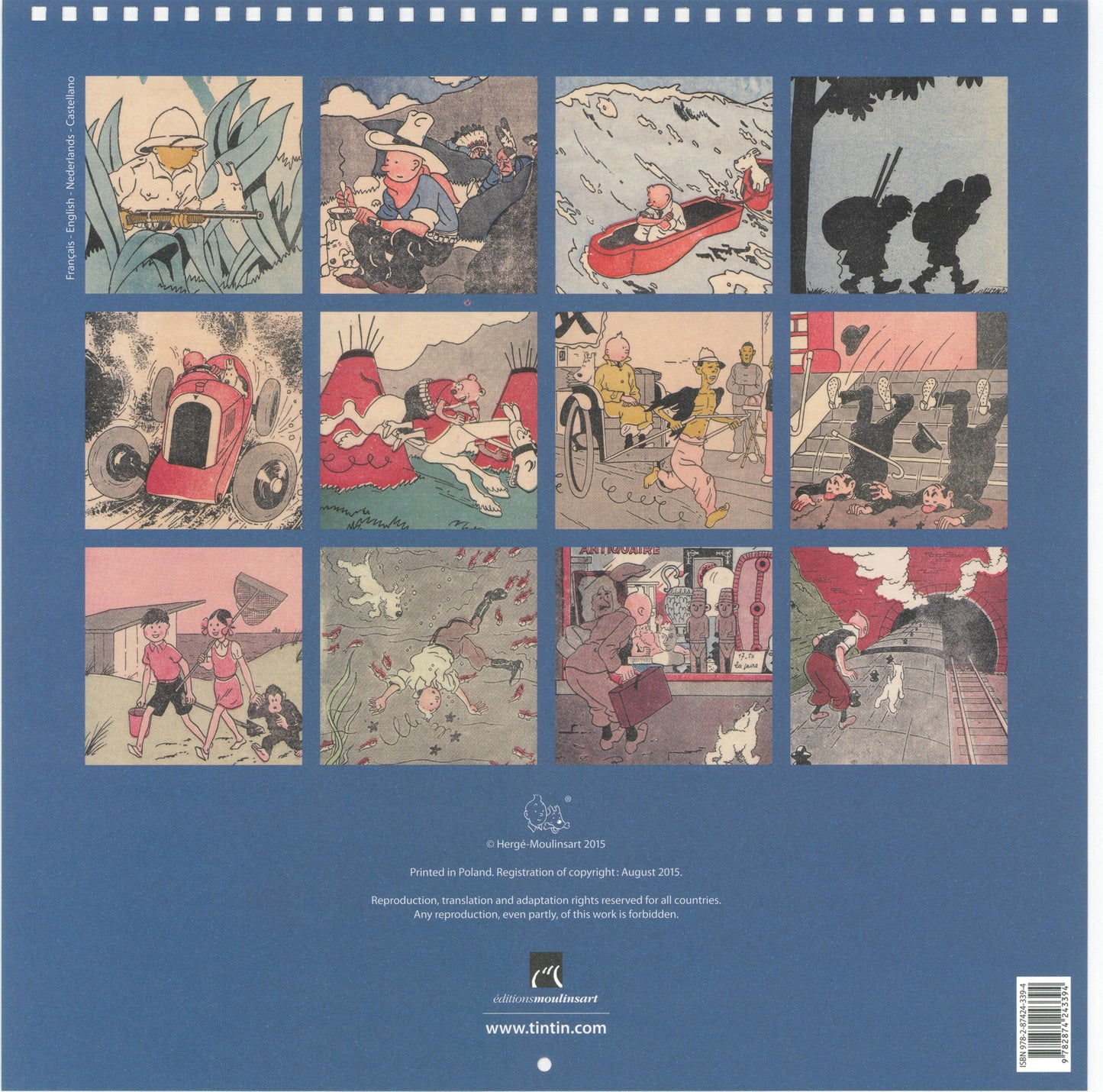 2016 Tintin Le Petit Vingtieme Calendar