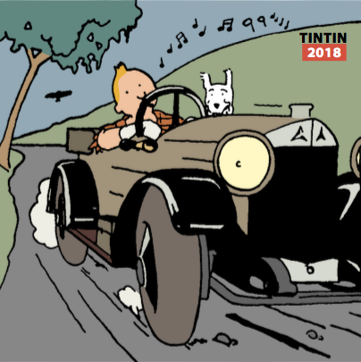 Moulinsart Tintin in the Land of the Soviets 2018 Wall Calendar 30cm x 30cm