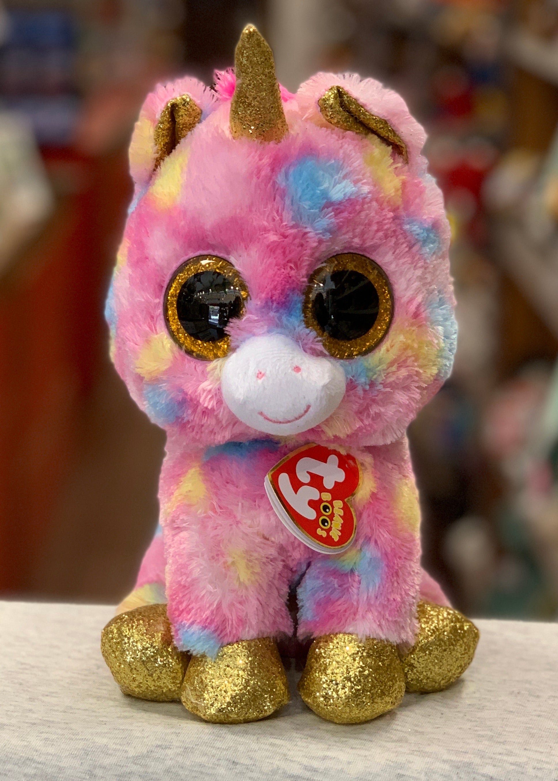 Pink Unicorn Beanie Fantasia The Beanie Boo TY Large 40cm Fantasia