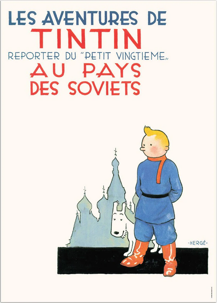 Tintin Book Poster: Tintin Au Pays Des Soviets (Tintin in the Land of the Soviets) Ref: 22230