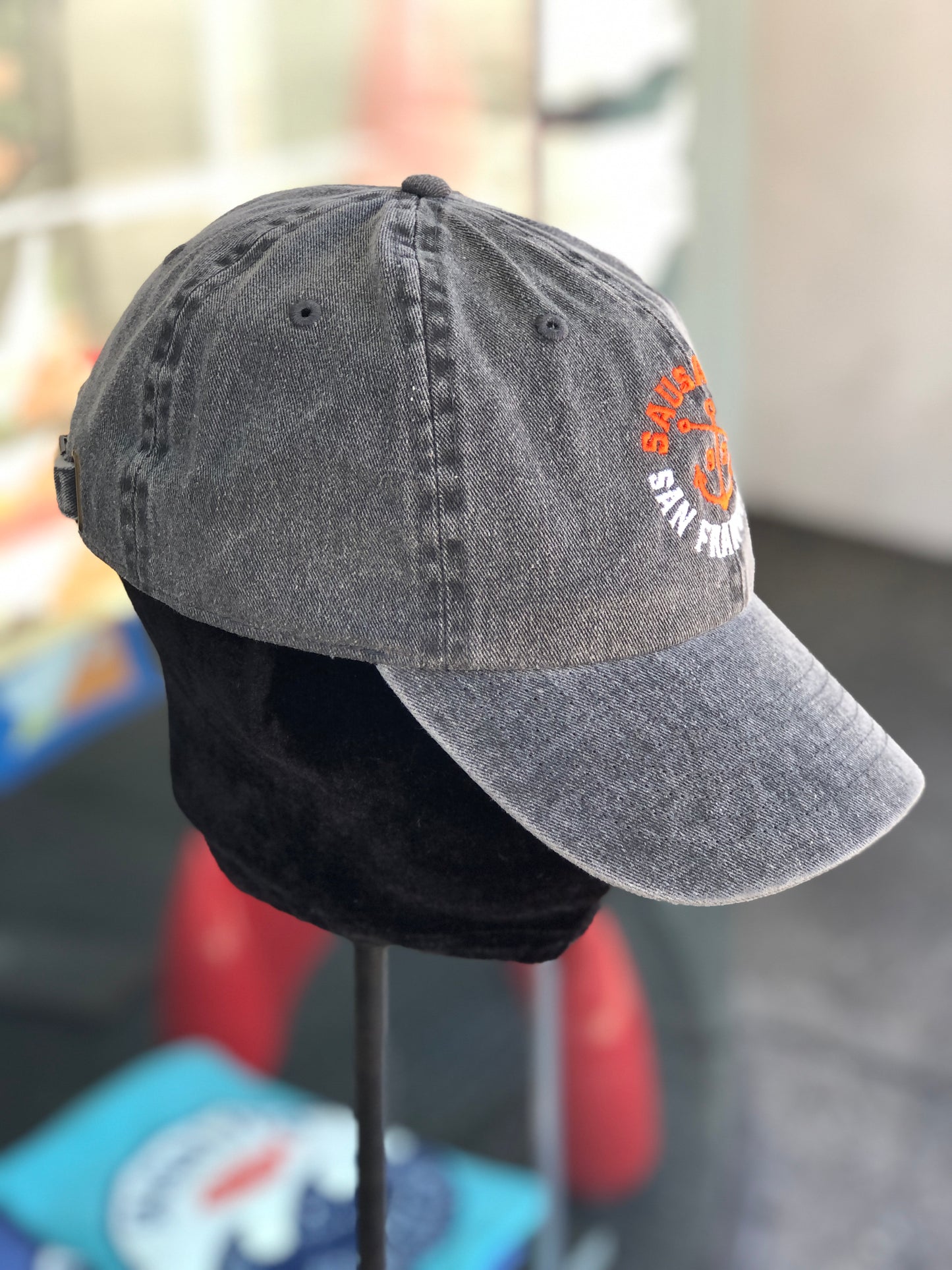 Sausalito San Francisco Anchor Over Washed 100% Cotton Cap