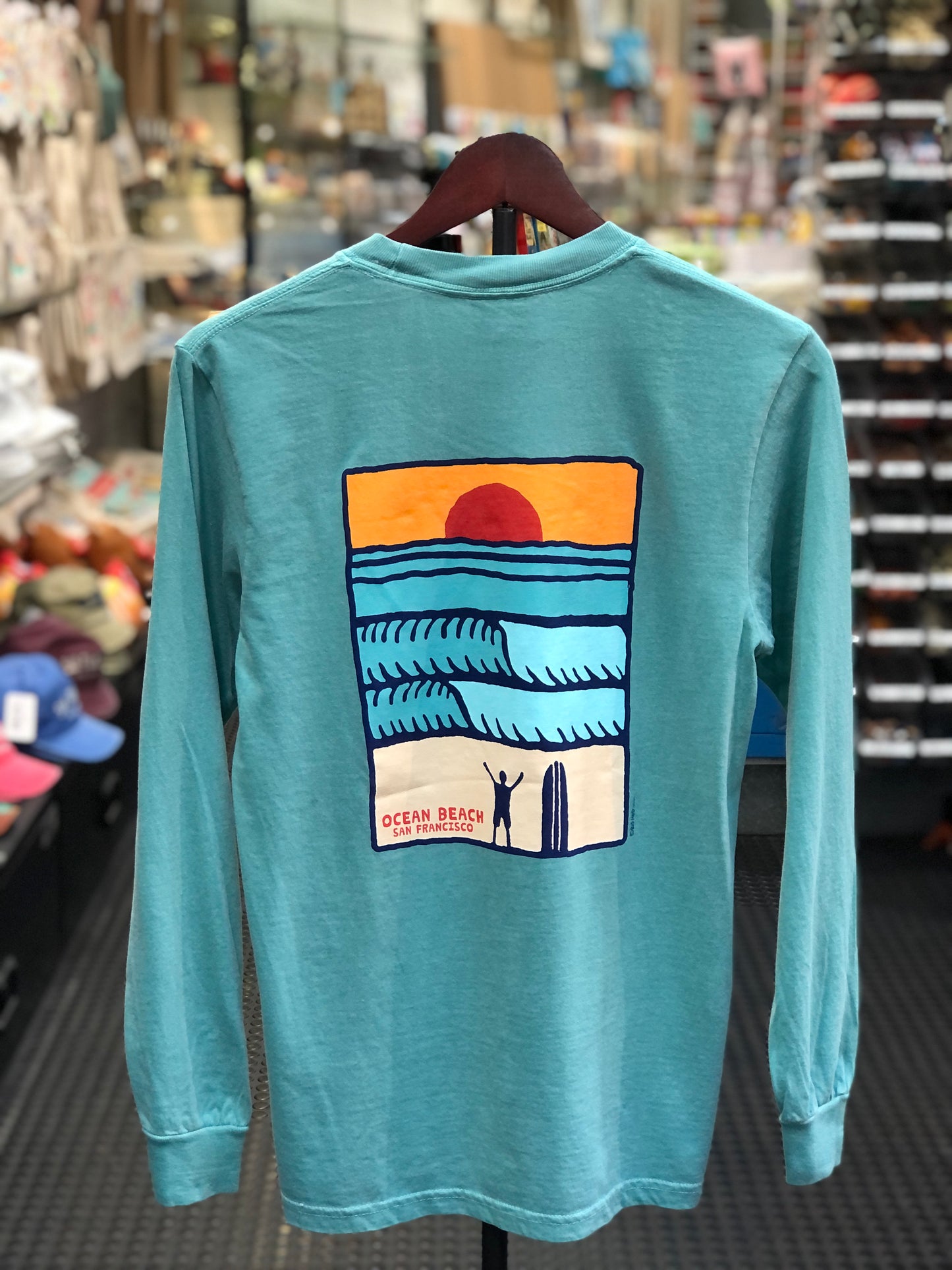 Sun At Ocean Beach San Francisco Unisex Long Sleeve T Shirt