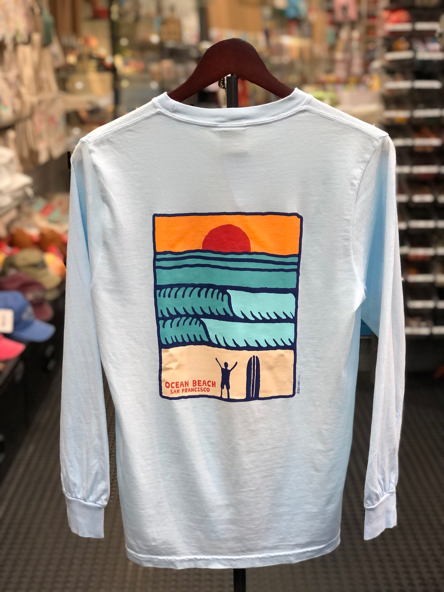 Sun At Ocean Beach San Francisco Unisex Long Sleeve T Shirt