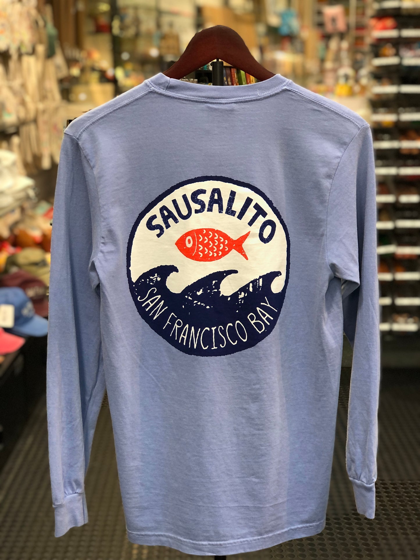 Fish Wave Sausalito Unisex Long Sleeve Shirt