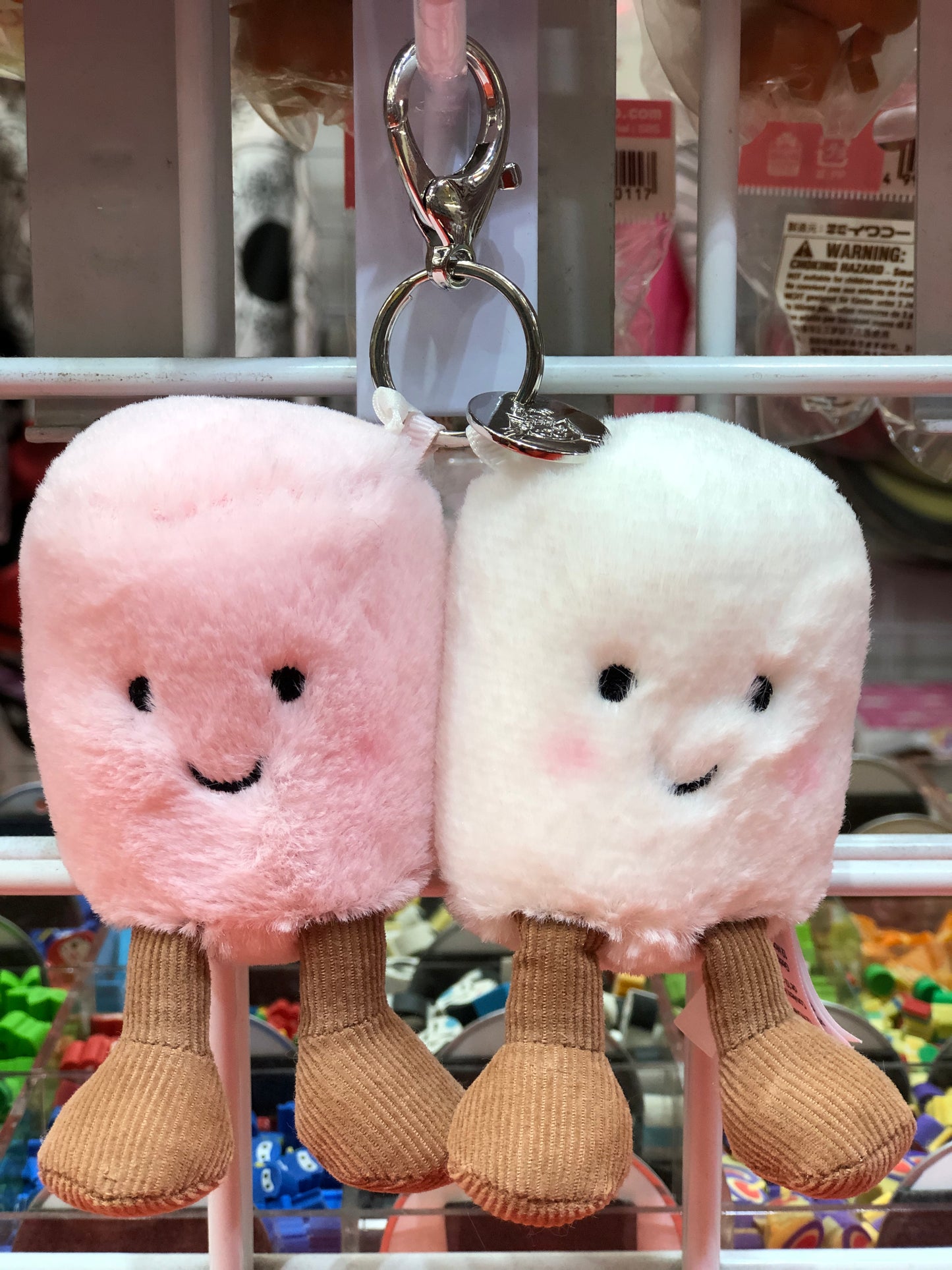 Jellycat Amuseables Pair of Marshmallows Bag Charm 4"