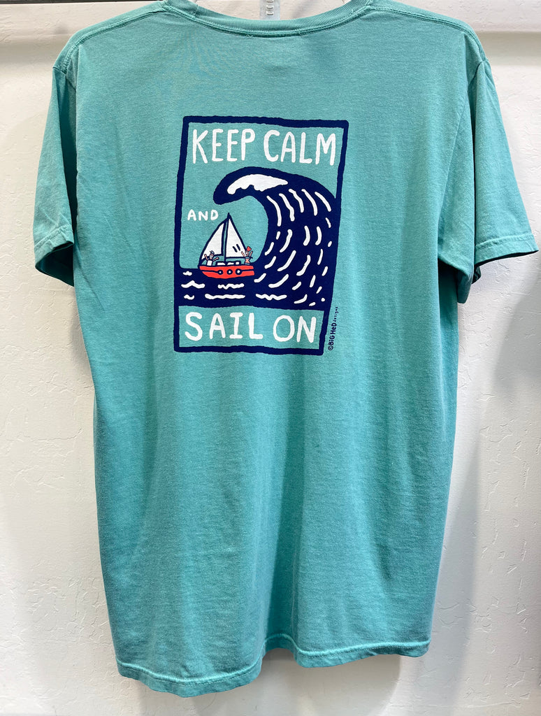 Keep Calm and Sail On Unisex Short Sleeve T Shirt
