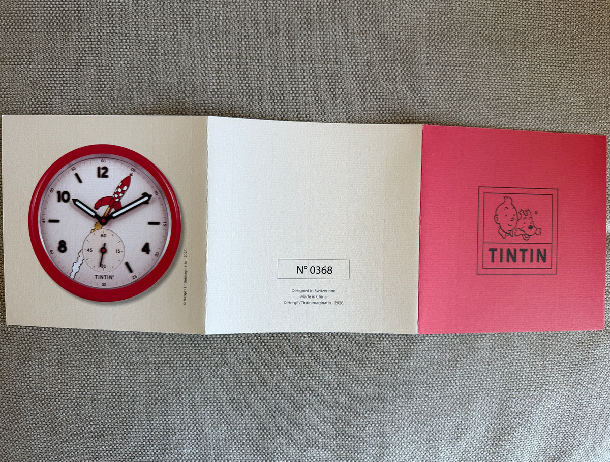 Tintin Moon Rocket Red Wall Clock Ref: 82056