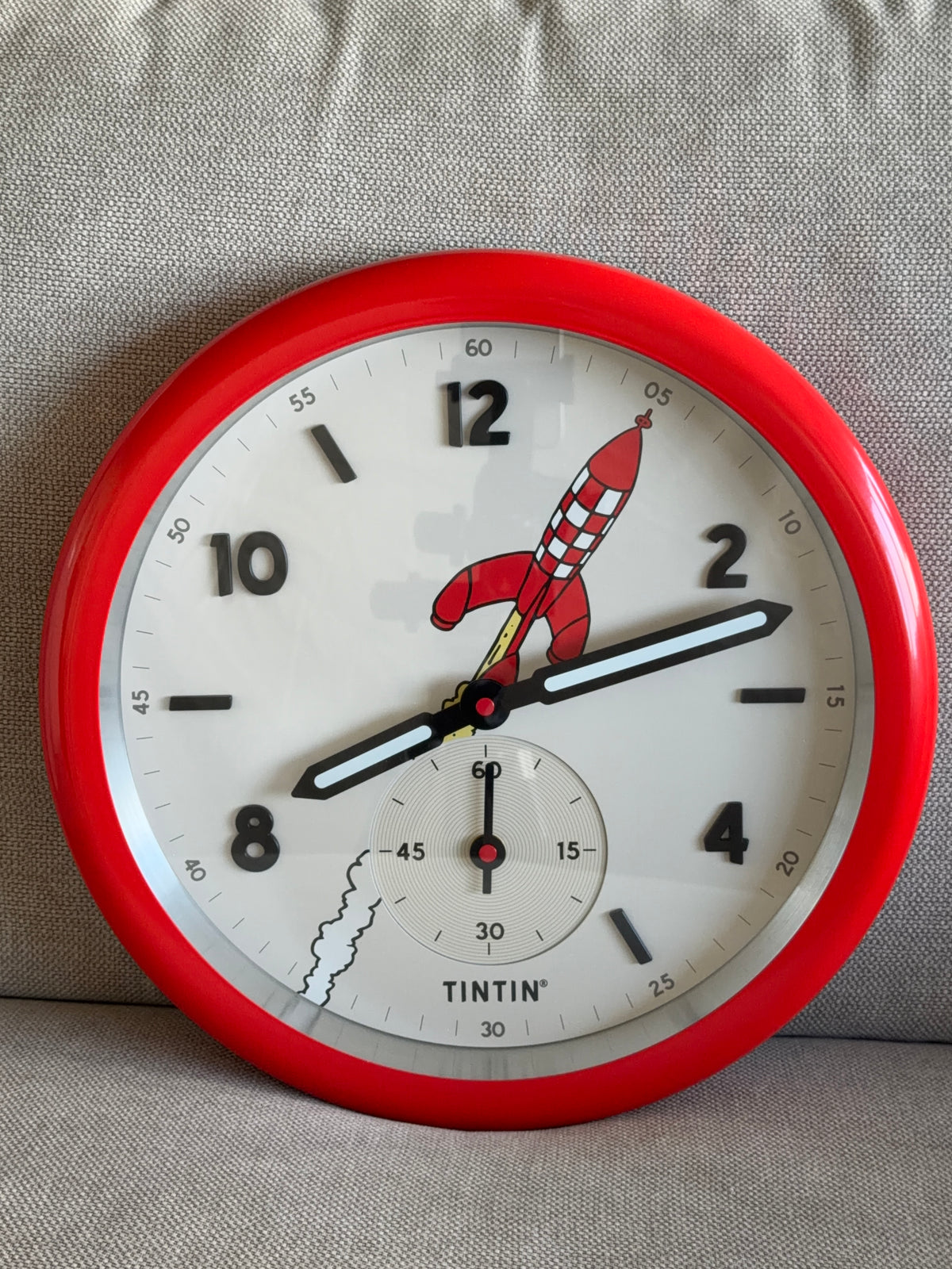 Tintin Moon Rocket Red Wall Clock Ref: 82056