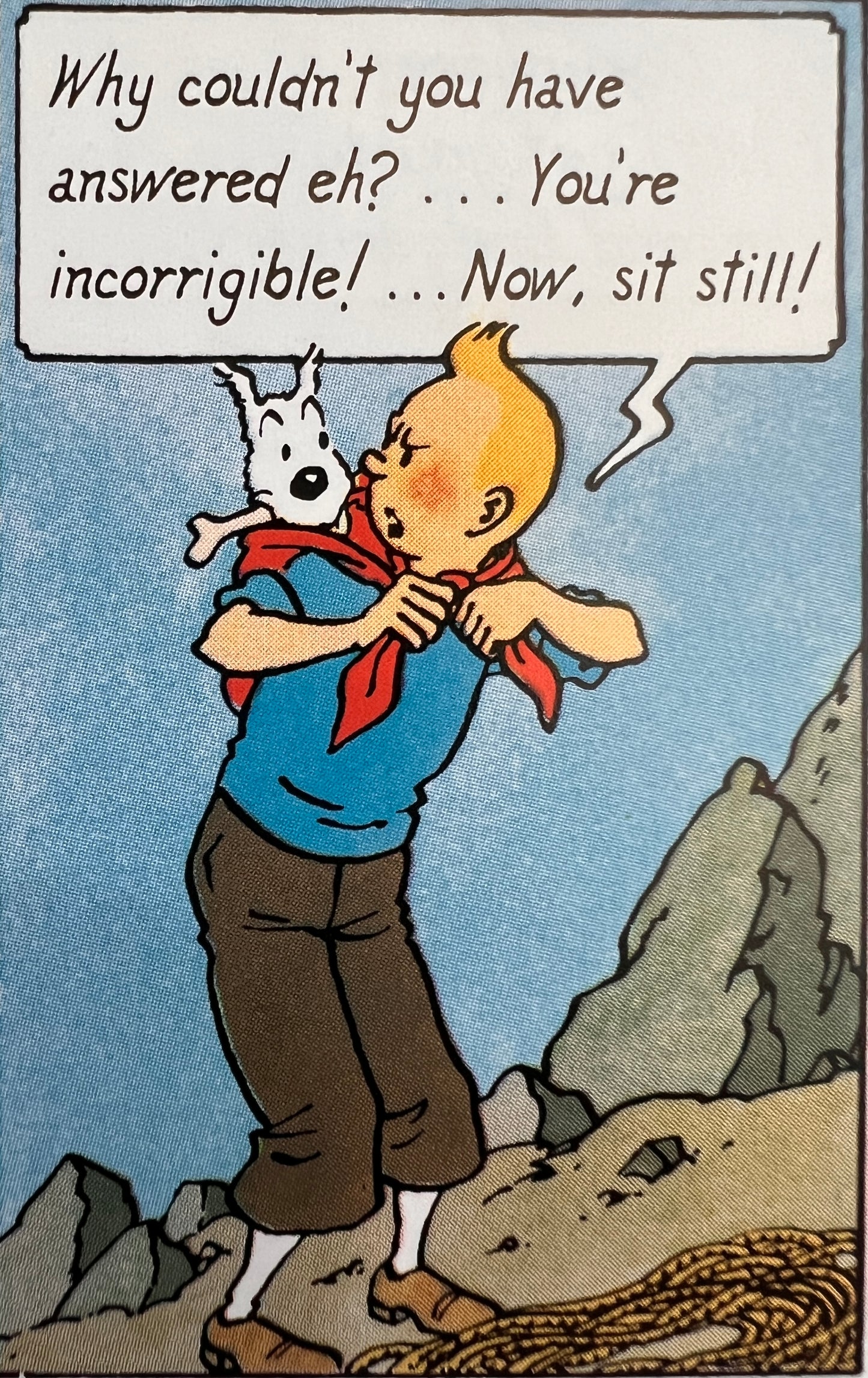 Tintin Brings Back Snowy Resin Figure 12cm Ref. 42194