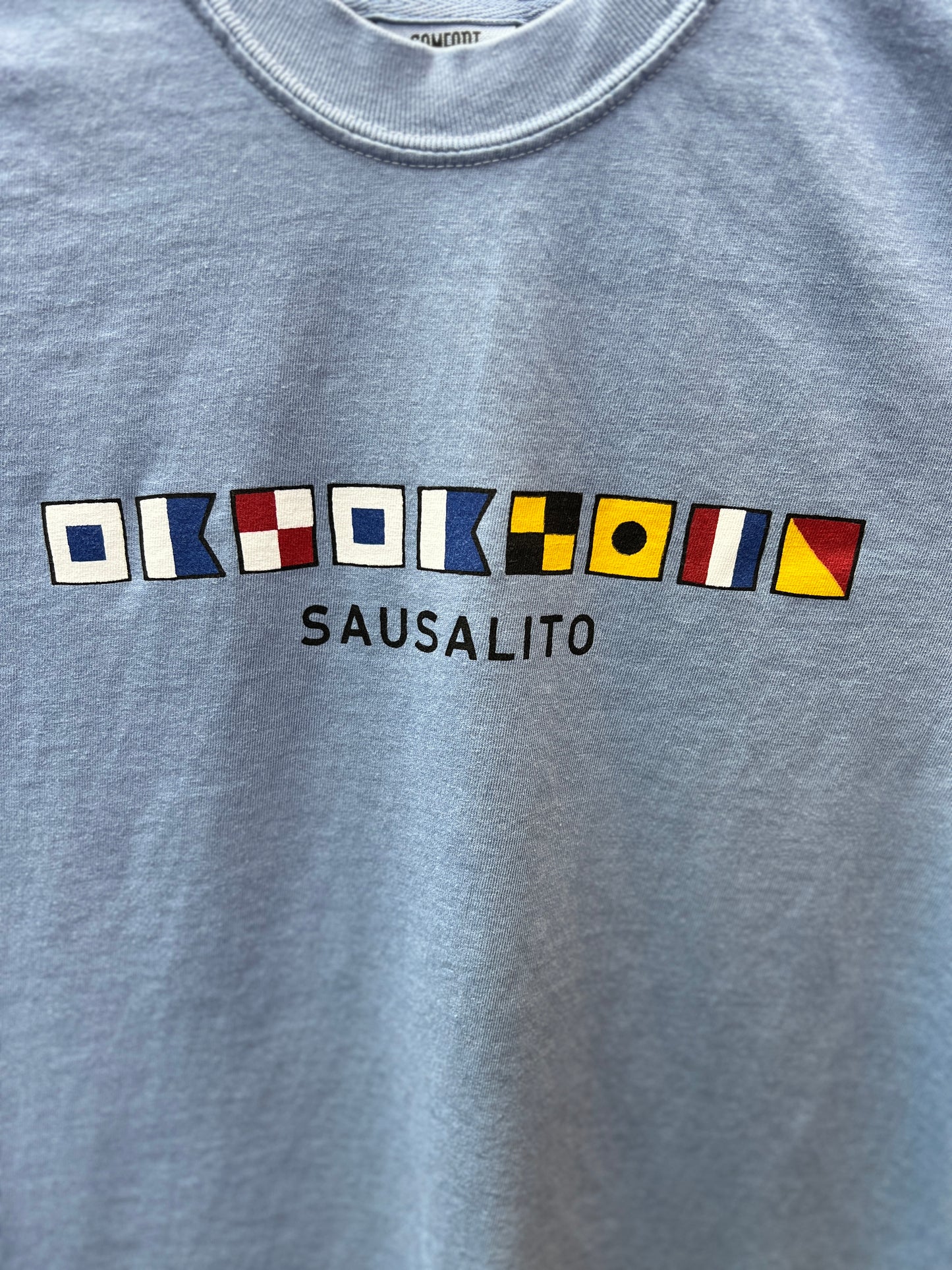 Sausalito Nautical Flag Unisex Short Sleeve T Shirt