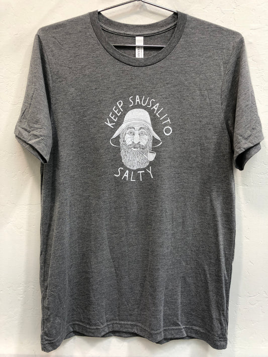 Grey "Keep Sausalito Salty" Unisex Short Sleeve T Shirt