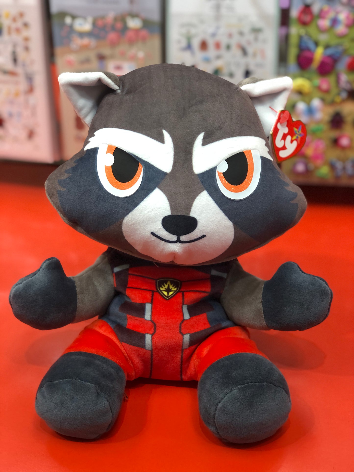 Ty Original Beanie Buddies Soft Rocket  From Marvel Plush 12"