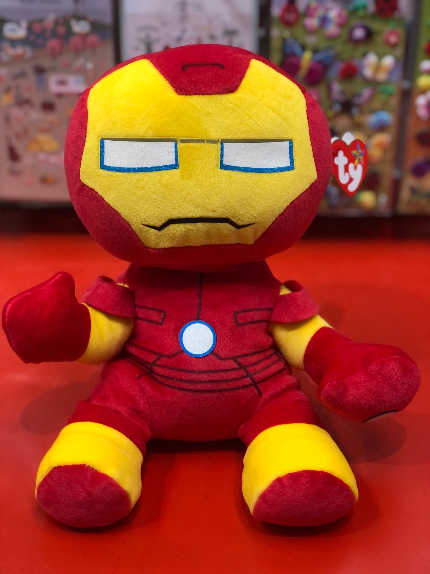 Ty Original Beanie Buddies Soft Iron Man  From Marvel Plush 12"