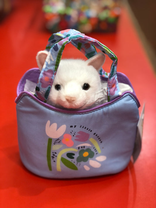 Douglas My Little Garden Sassy Sak with White Cat 7"