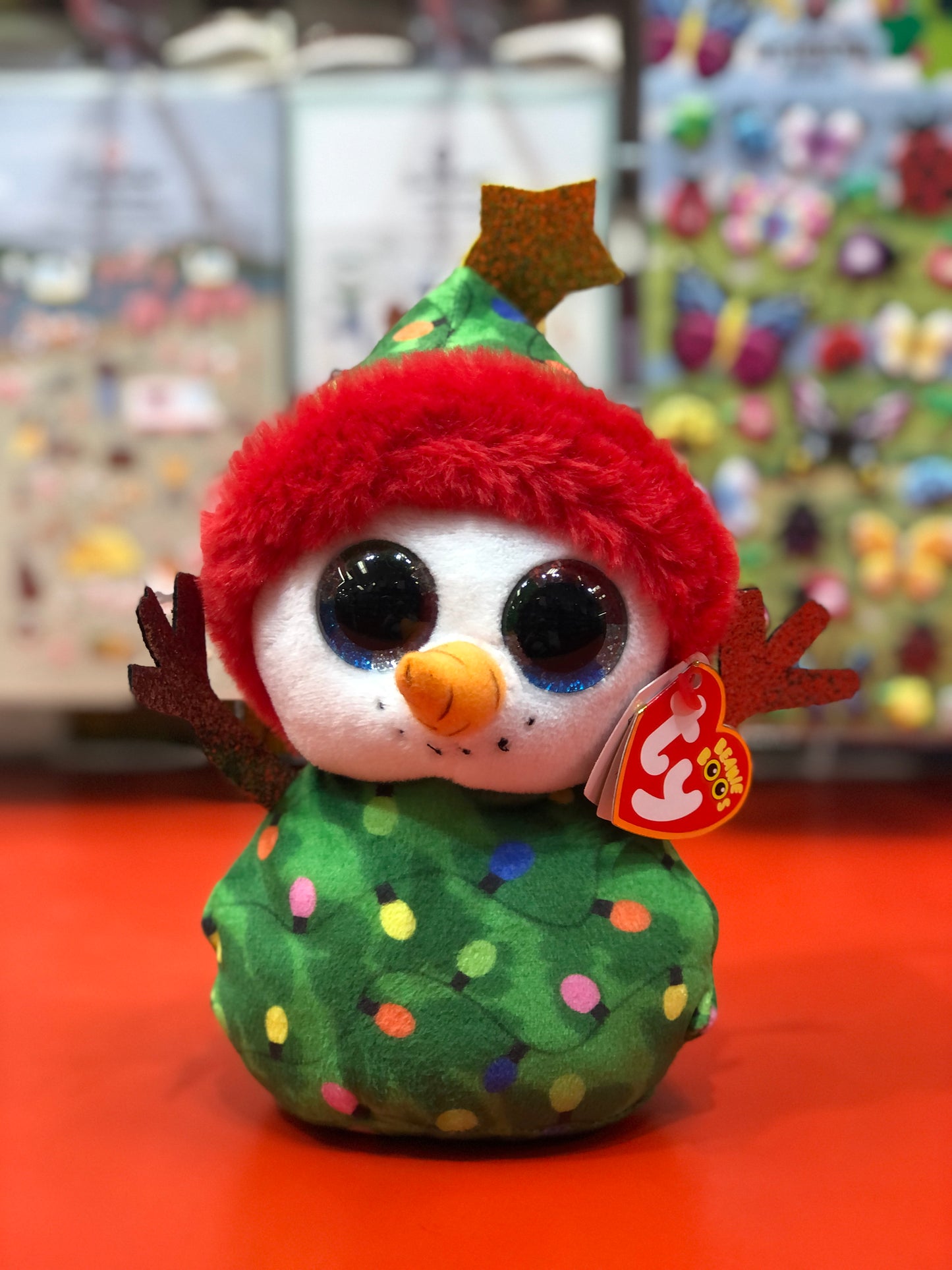 Ty Beanie Boo Garland Snowman Plush 6"